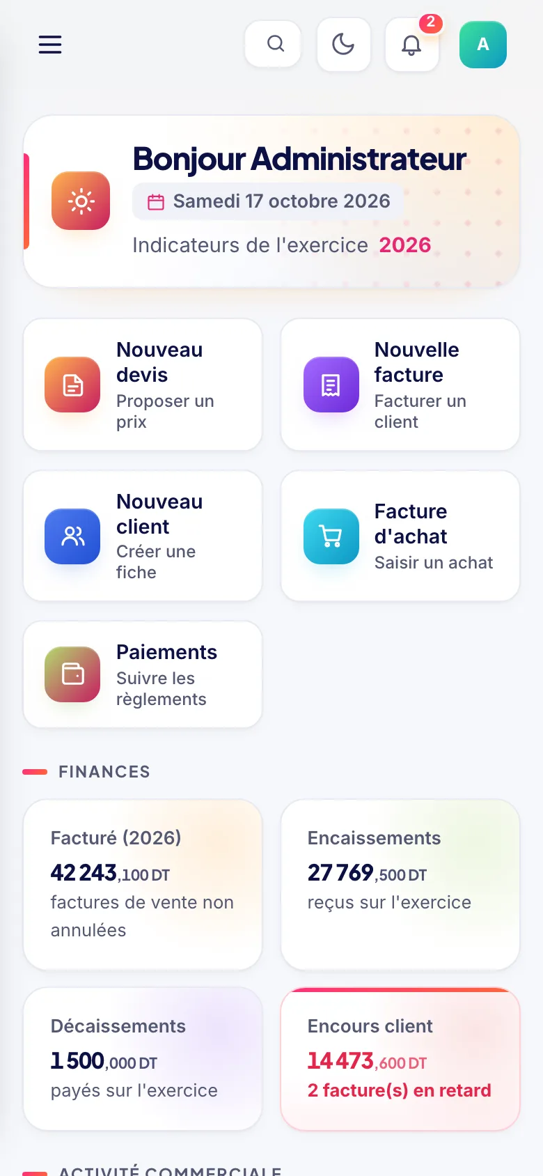 GestaPro sur mobile