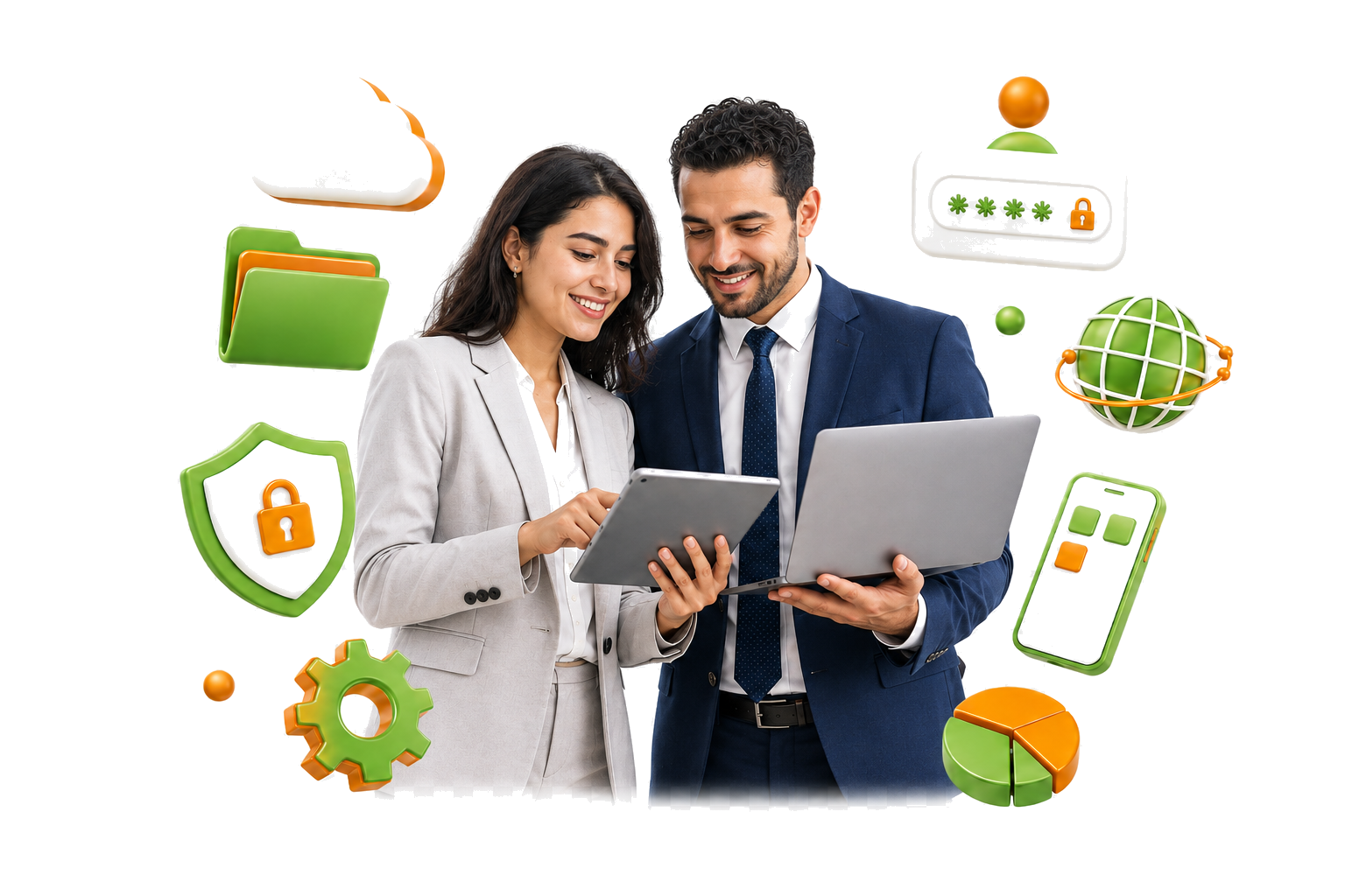 Équipe HY Energy Communication entourée de ses services IT : cloud, sécurité, réseau, données